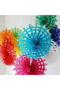 Snowflake Paper Fan 12"